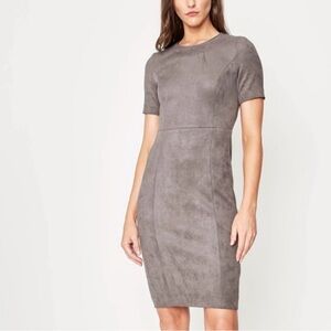 Elie Tahiti Faux Suede Elegant Brown Women's Dress Size 4